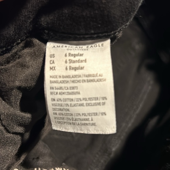 AE “Dream Jean” High Waisted Black Skinny Jeans - Picture 4 of 5